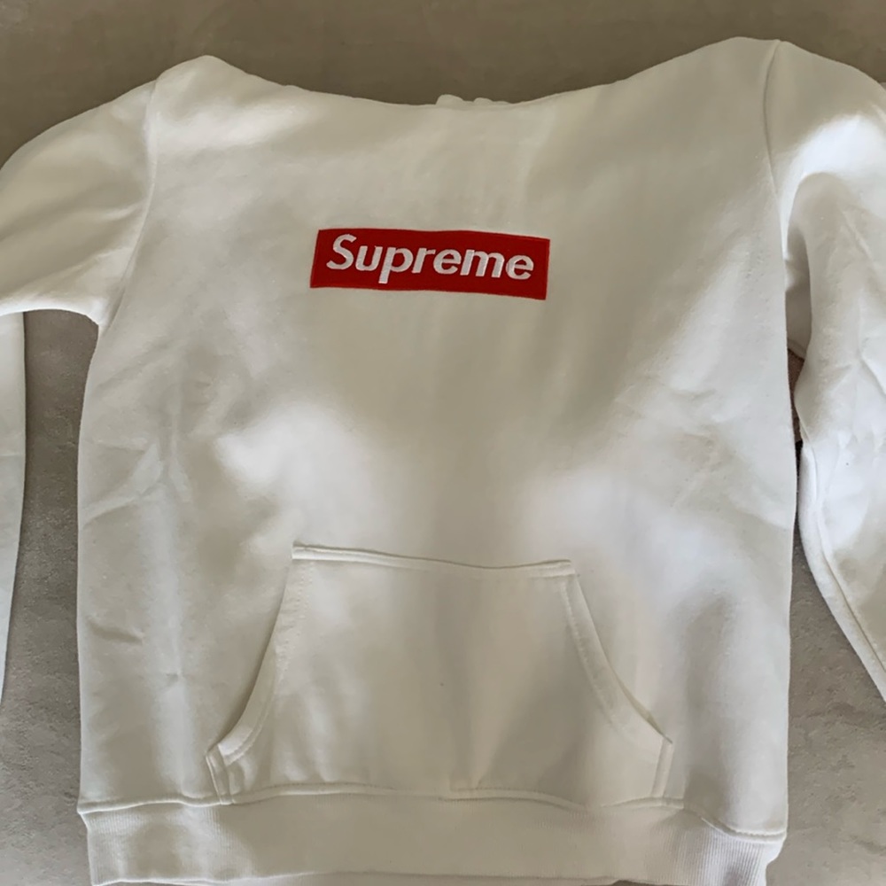Red Box Supreme White Hoodie
